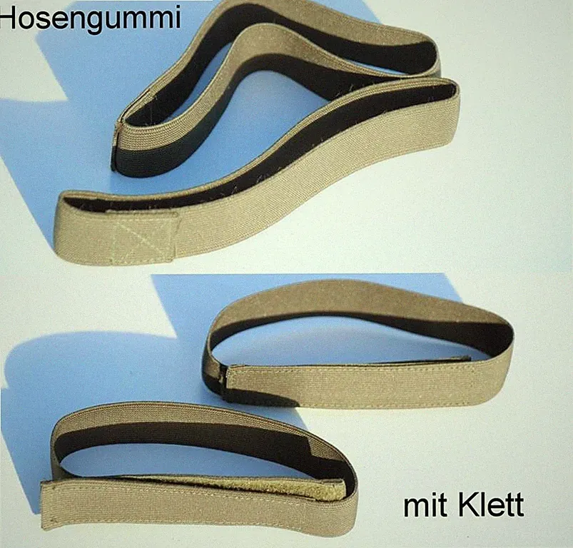 1 Paar Bundeswehr Hosengummi (Kett) Beingummi Stiefelgummi in oliv Hosen 2cm br.