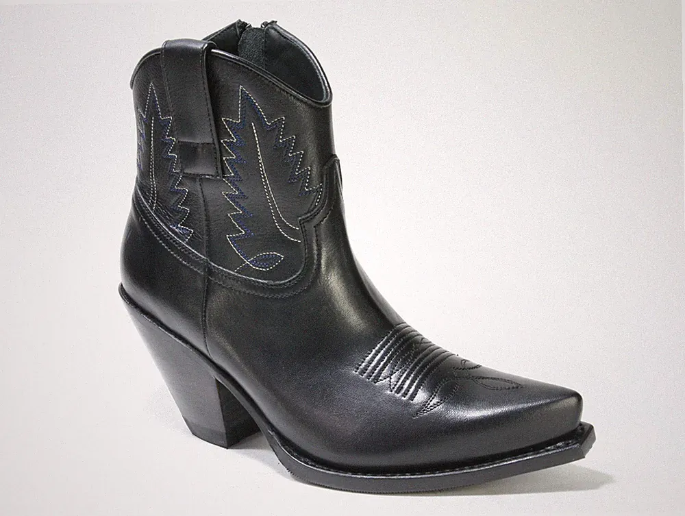 10779 Sendra Cowboy-Stiefelette Gorca Negro Handarbeit