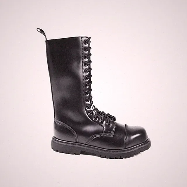 14 Loch Springerstiefel Boots mit Stahlkappe Gothic Stiefel