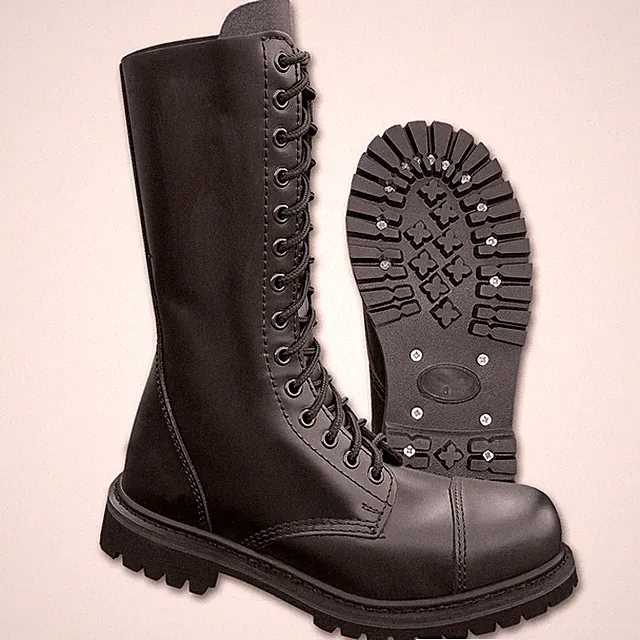 14-Loch UK Ranger Boots Springerstiefel 39-47 Leder Gothic Stiefel Stahlkappe