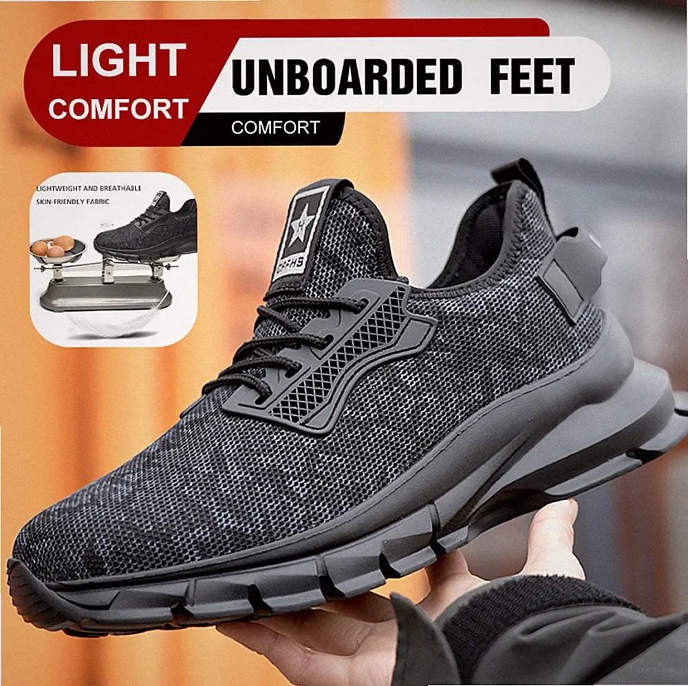 2024Herren Damen Sicherheitsschuhe Stahlkappe Arbeitsstiefel Sportschuhe Sneaker
