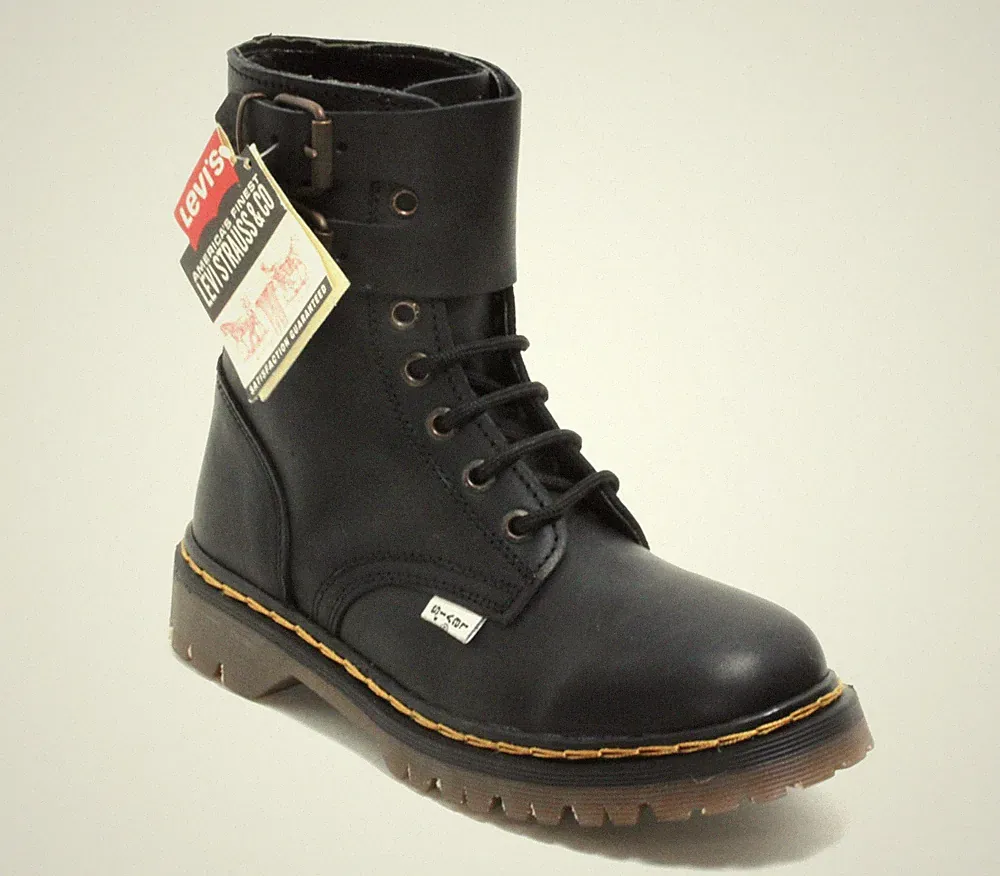 231 Damenstiefel Stiefelette Schnürschuhe Schnalle Boots Leder Levis 36
