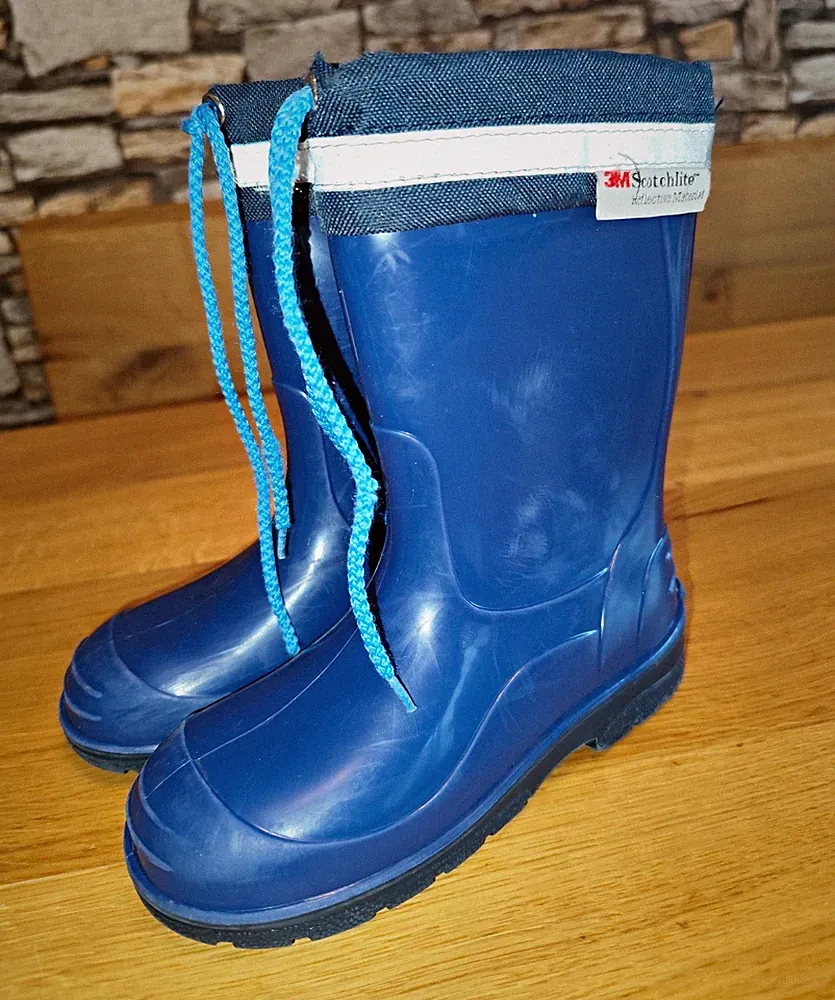 3M Scotchlite Kinder Gummistiefel blau Gr 28 wasserdicht reflektierend