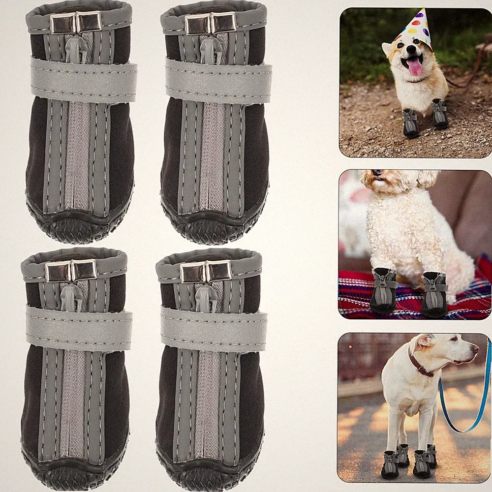 4 Pcs Hunde Booties Welpenschuhe Für Kleine Hundeschuhe Zum Spazierengehen