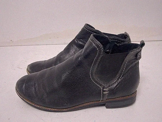 5th Avenue Damen-Stiefeletten schwarz Leder seitlich elastisch & Reißverschluss. UK(5)EU(38) -E97