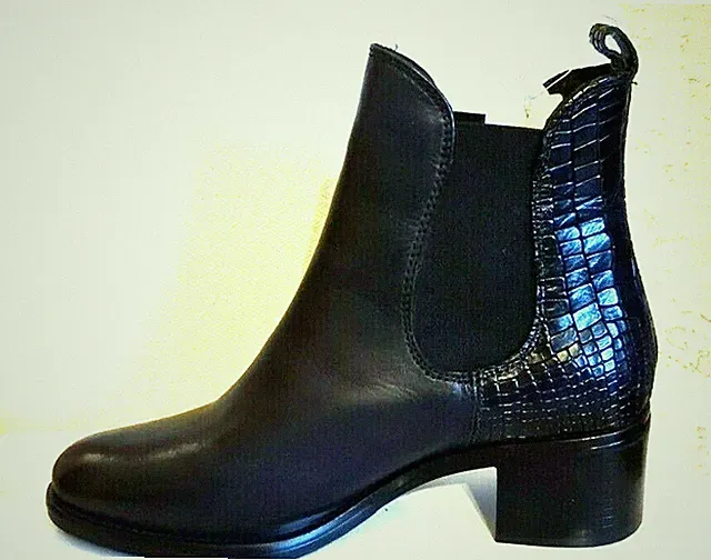 5th Avenue Damenschuhe, Stiefelette, Gr. 36, Neu, Echtleder, Farbe schwarz
