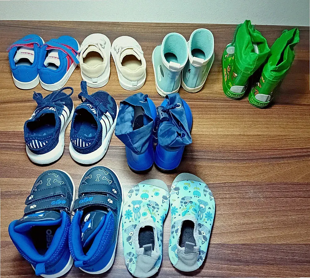 8x Kinder Klettverschluß Turnschuhe Adidas Gummistiefel Gr. 18/19 20 21 22/23