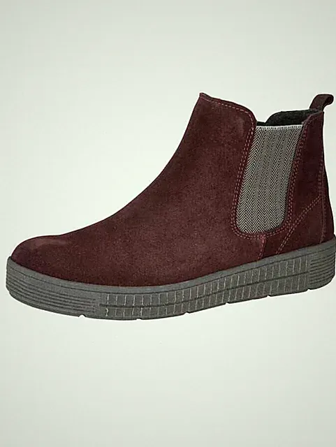 Aco Stiefeletten Chelsea Boot Stiefel Damenschuhe Leder Bordeaux 37 38 39 41 42
