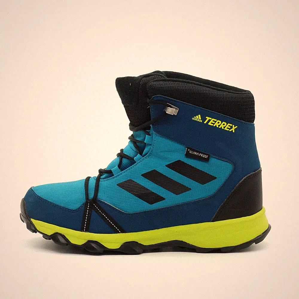 adidas Damen Terrex Climaproof Stiefel Blau Neon Gelb Wanderschuhe EU 37 1/3
