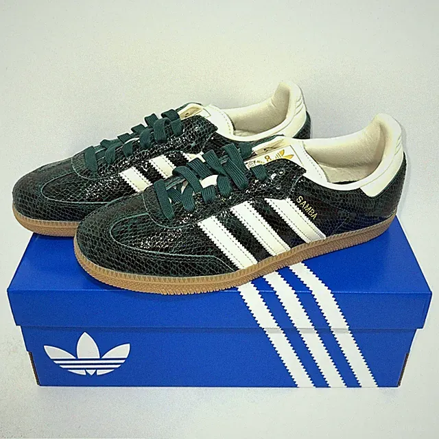 adidas Originals Samba OG JR8848 Cremeweiß Cremeweiß Collegiate Grün Herren