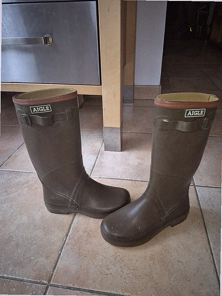 Adler Kinder Regenstiefel Gummi P33 grün guter Zustand
