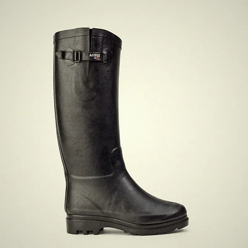 Aigle Aiglentine 2 Fur Gummistiefel in schwarz für Damen, Kusntfell, 37 bis 41