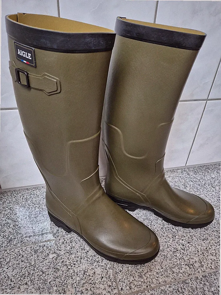 Aigle Benyl XL Gummistiefel Unisex Farbe Khaki Gr. 44 NEU