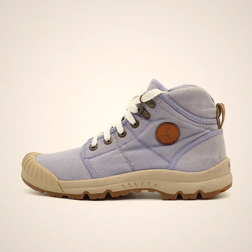 Aigle Damen Freizeitschuhe lila beige Canvas High-Top Sneaker Boots EU 37