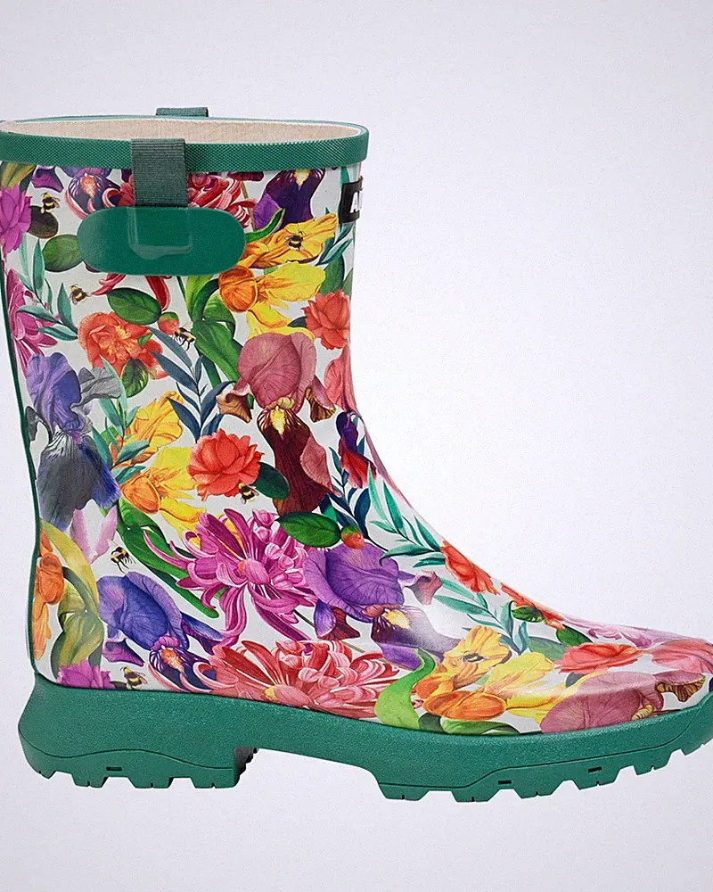 Aigle Damen Gummistiefel Alya Print Kautschuk Gummistiefel Damen NEU