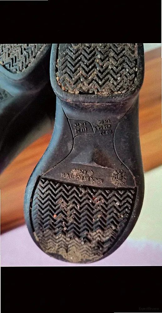 Aigle Damen Gummistiefel Schwarz Wadenlänge Blockabsatz EU 24 UK 6 US 8C