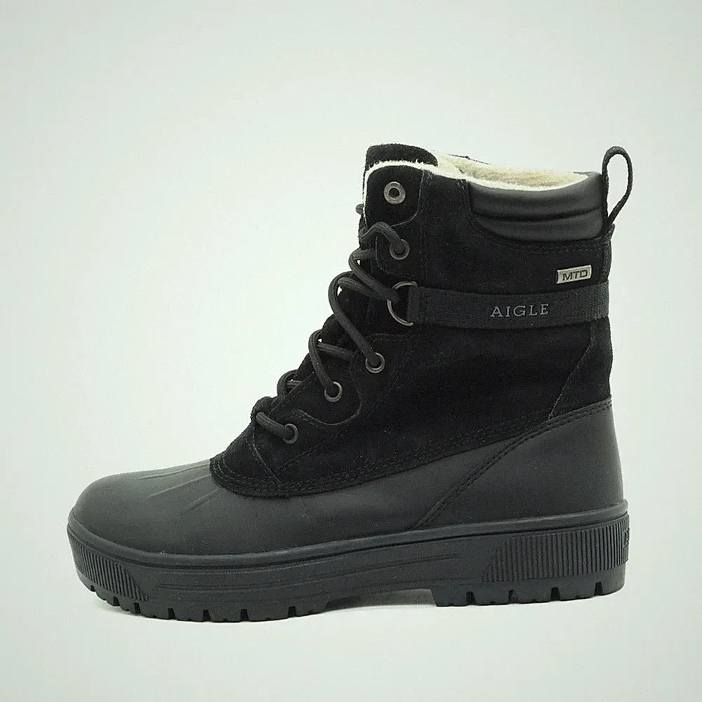 AIGLE Damen MTD Thinsulate Stiefel Schwarz Wildleder Outdoor Winterstiefel EU 37