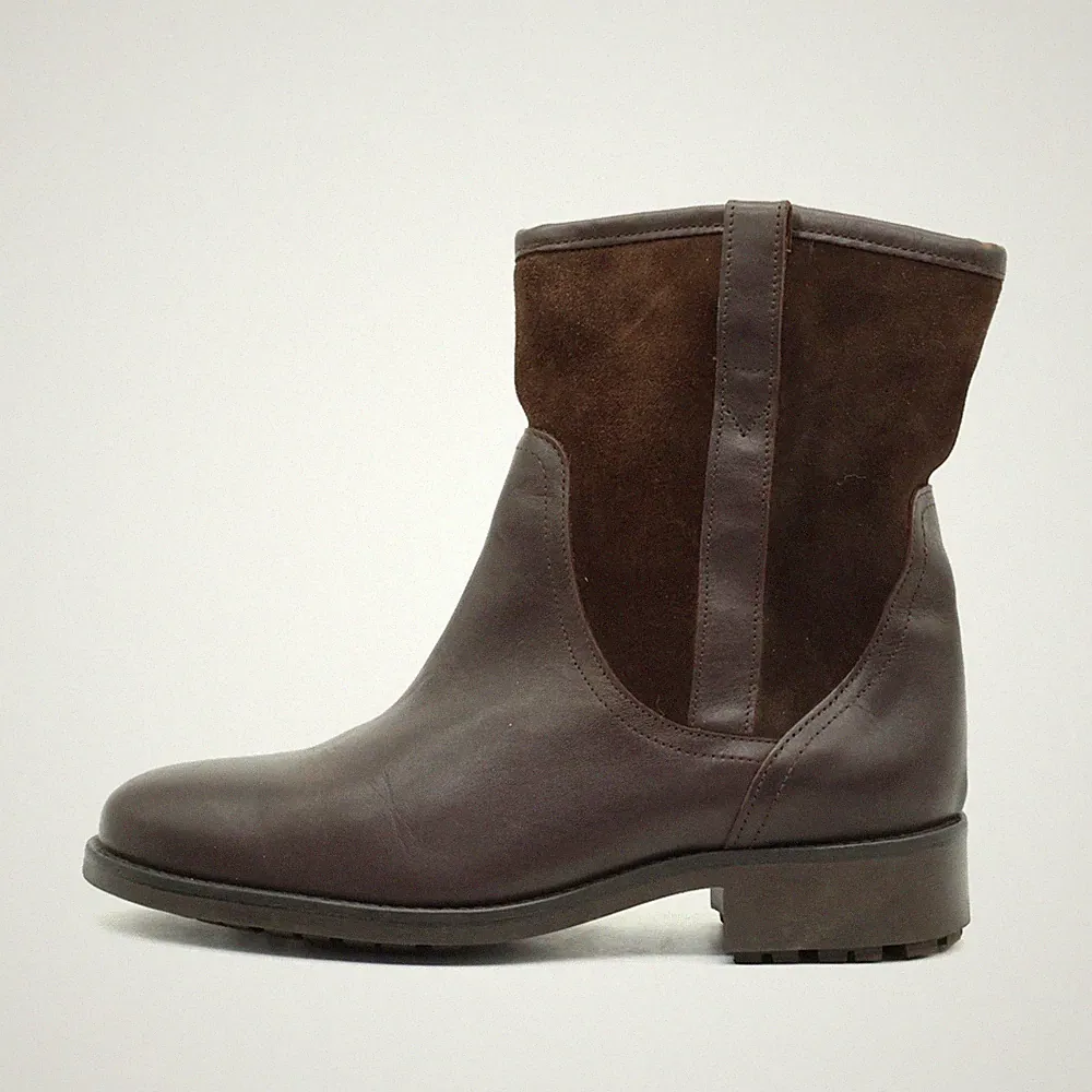 Aigle Damen Stiefeletten Stiefel Braun Leder Mittel EU 40