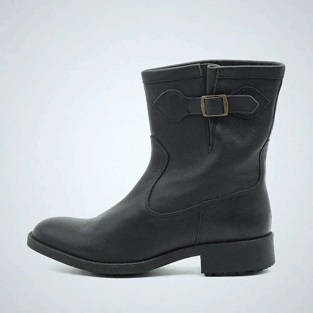 Aigle Damen Vintage Reitstiefel Stiefel Schwarz Reißverschluss, Boots EU 39