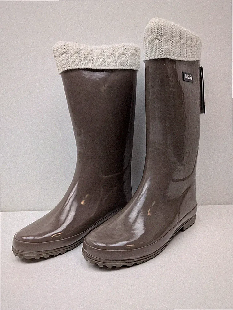 AIGLE Eliosa Winter Chestnut Gummistiefel gefüttert Größe 39, neuwertig