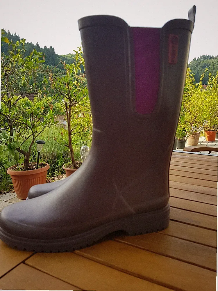 Aigle Gummistiefel 39 Aubergine Lila Stretchschaft neu ungetragen