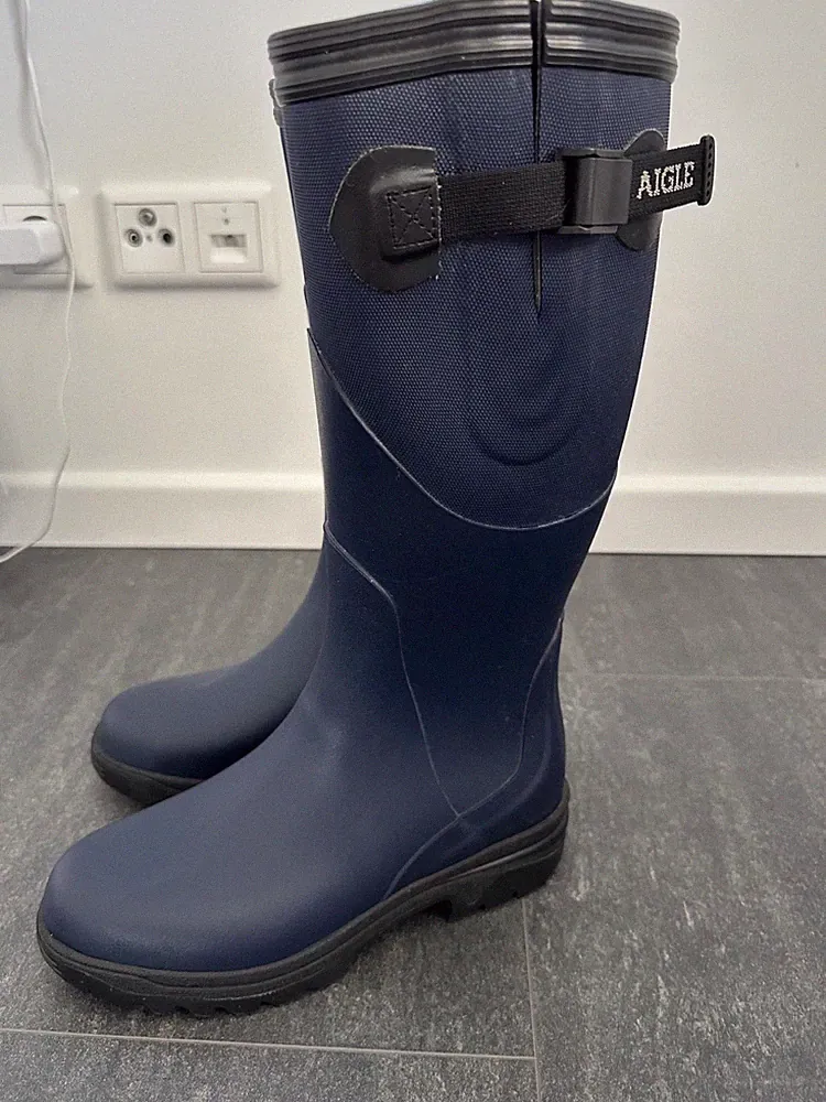 Aigle Gummistiefel 40 Damenstiefel blau Aigle Reva Indigo Outdoorstiefel selten