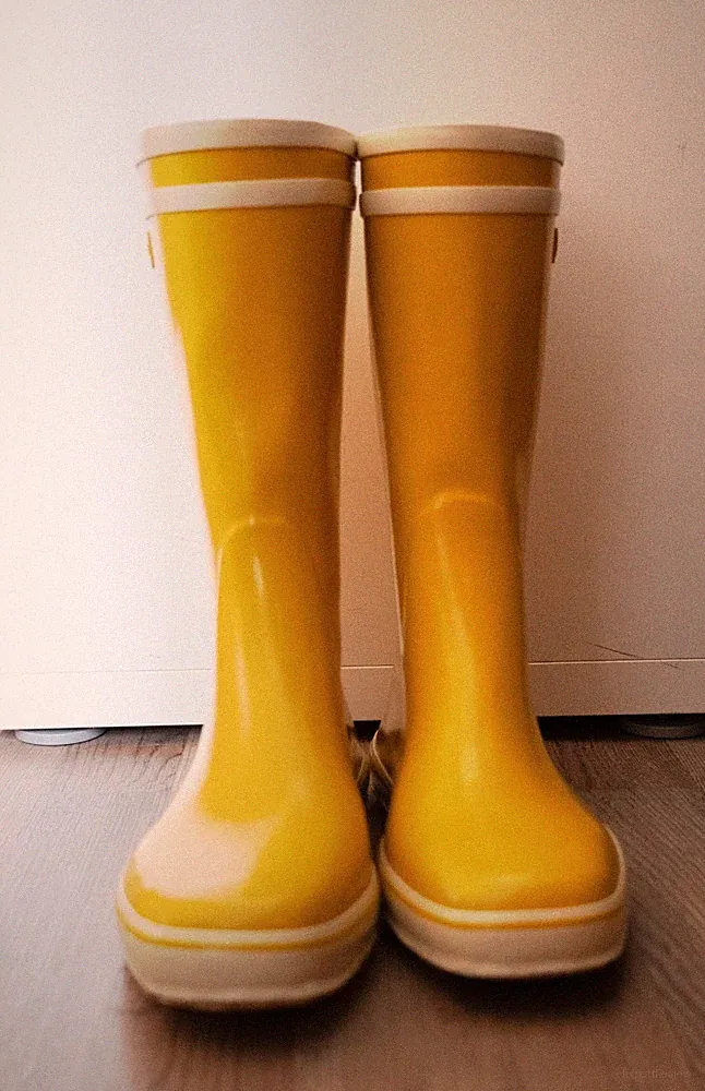 Aigle Gummistiefel 41 Gelb Kurz - Gebraucht