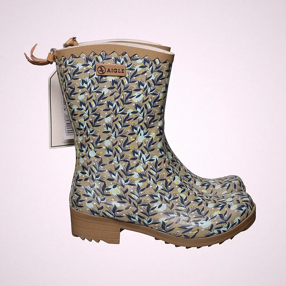 Aigle, Gummistiefel, Größe: 38, model: victorine bott, Beige/Mehrfarbig #Hq3