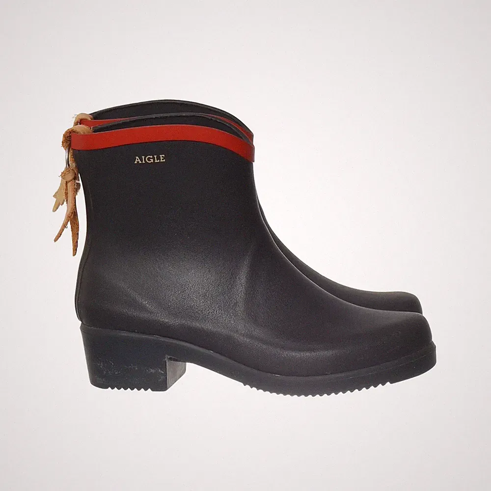 Aigle, Kurze Gummistiefel, Größe: 38, Schwarz/Rot, Damen #zKT