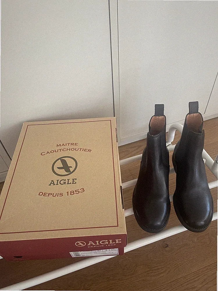 Aigle Lederboots Chelsea-Boots Orzac W Schwarz Gr. 37