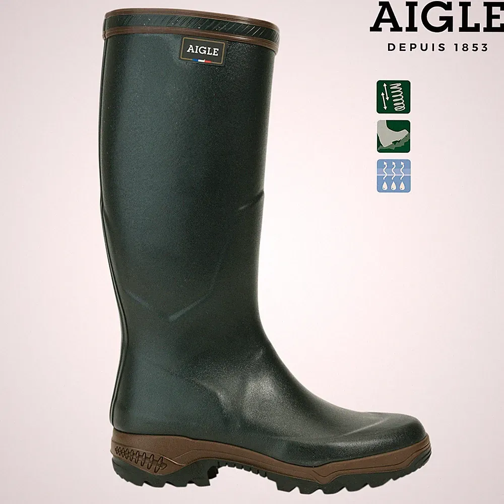 Aigle Parcours 2 Jerseyfutter Gummistiefel Jagd /Angeln Grün Neuware OVP