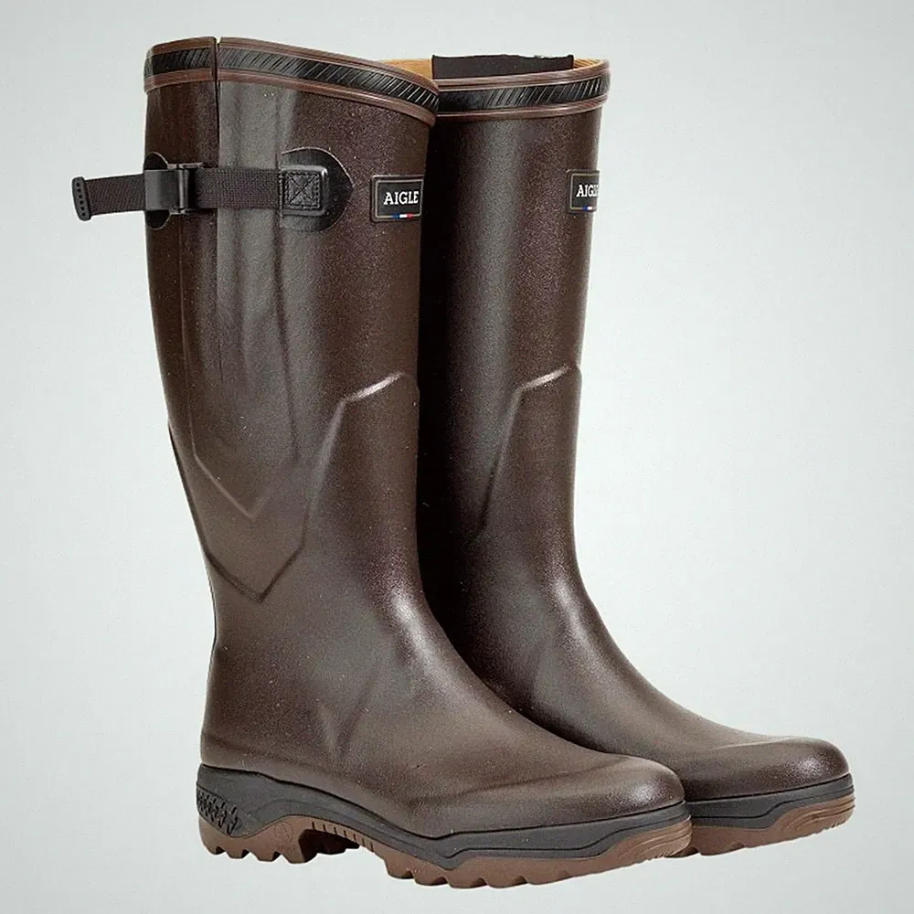 Aigle Parcours 2 Vario Gummistiefel Braun Jagd Neopren Damen Herren Gr. 38