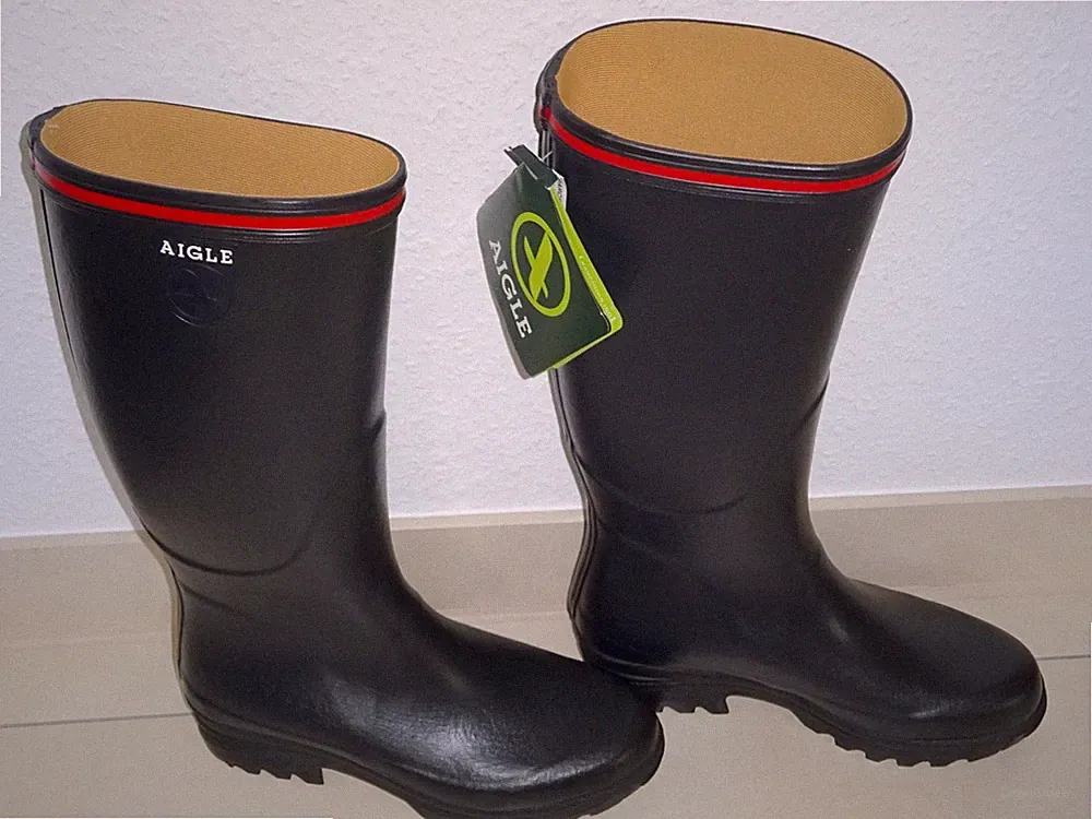 AIGLE Parcours Gr. 40 Neu Sondermodell in Blau Gummistiefel Wellies Rubber Gummi