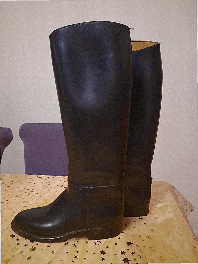 Aigle reiterstiefel gummistiefel schuhe Gr.41 Schwarz