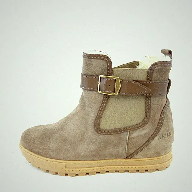 Aigle Stiefeletten Braun 40 Damen Schuhe Boots Futter Echt Leder Np 159 Neu