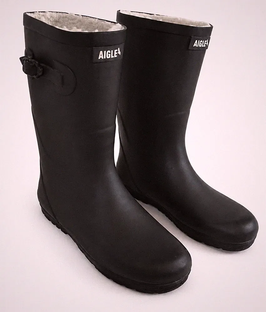 Aigle Woody Pop Fur 2 Damen Gummistiefel Schwarz Gr. 38
