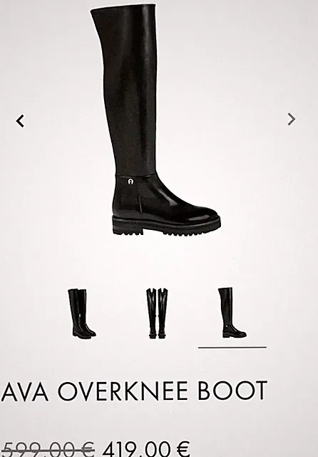 Aigner Ava Overknee Stiefel Schwarz