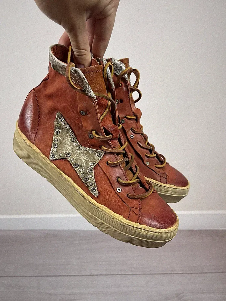 Airstep A.S. 98 Avante Garde Leder Hi Top Sneaker Stiefel Damen 37 EU Größe