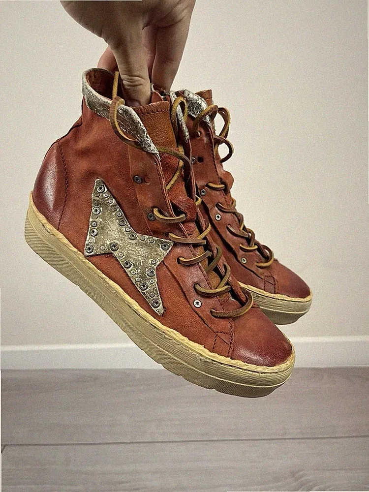 Airstep A.S. 98 Avante Garde Leder Hi Top Sneaker Stiefel Damen 37 EU Größe