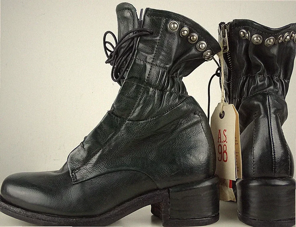 Airstep A.S.98 Boots Damen Bootie Stiefeletten Ankle Boots Biker Leder Gr.36 NEU