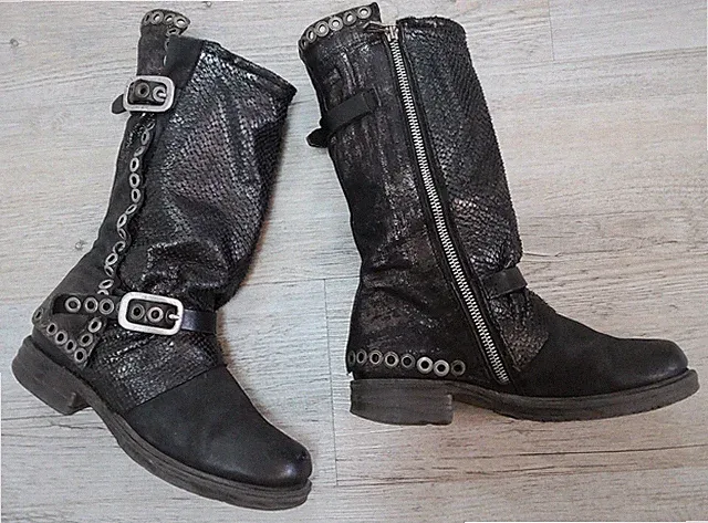 Airstep A.S.98 Stiefel Bikerstiefel schwarz Gr. 36