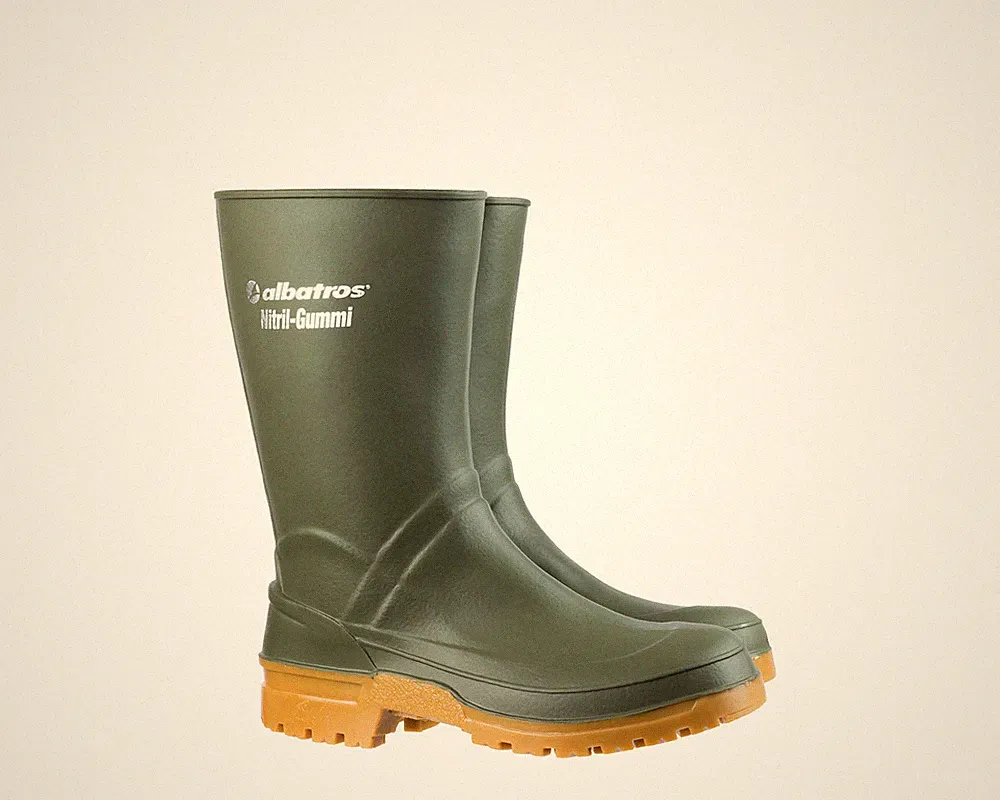 albatros GUARDIAN MID BLACK Gummistiefel Kurzschaftstiefel aus Nitrilgummi grün