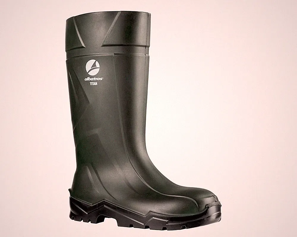 albatros robuster Sicherheitsstiefel TITAN S5 aus Polyurethan grün 37 - 48