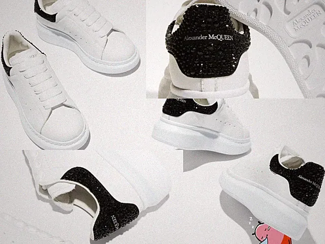 Alexander McQueen Kids Crystal Embellished Oversized Sneakers Schuhe Shoes 27