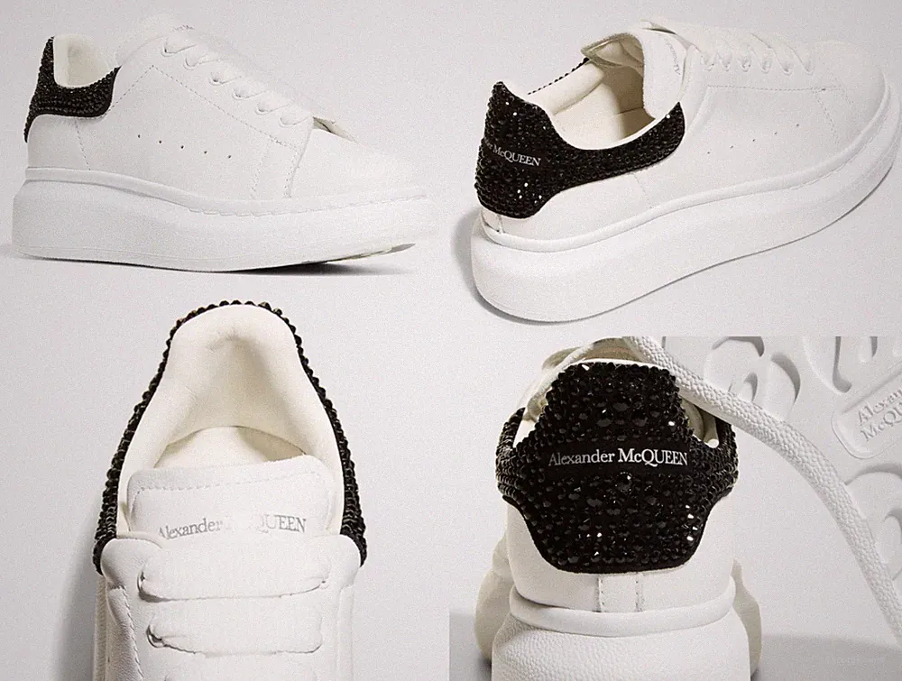 Alexander McQueen Kids Crystal Embellished Oversized Sneakers Schuhe Shoes 32