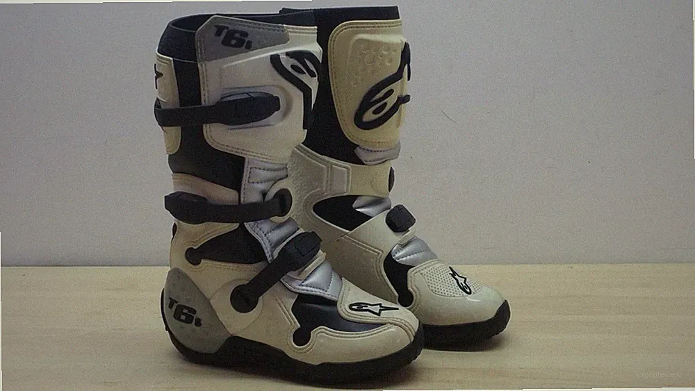 Alpinestars Tech 6S Motorrad Cross Enduro Stiefel Weiß White Silver Gr. 34 38