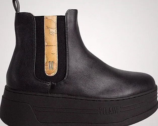ALVIERO MARTINI - DAMENSCHUH BEATLES SCHWARZ MIT GUMMIBÄNDERN 300B