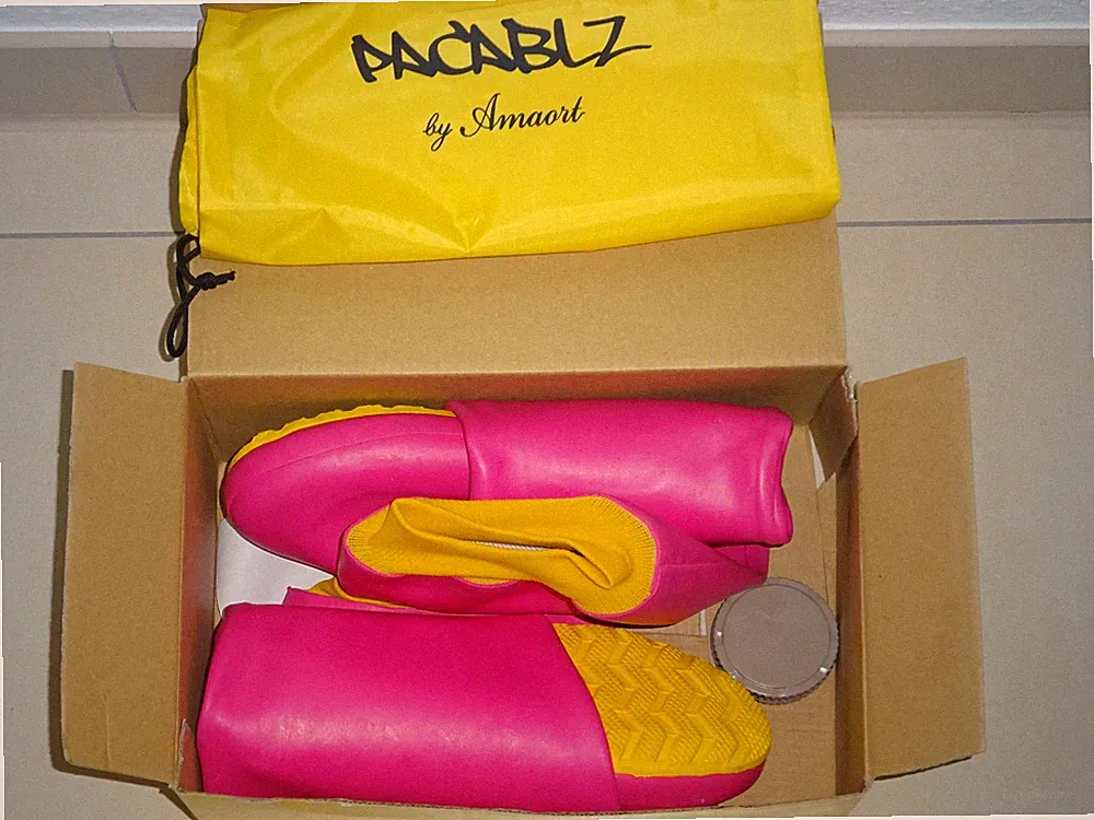 Amaort flexible Gummistiefel Gr. 37 NEU zum Rollen und Mitnehmen - weiches Gummi