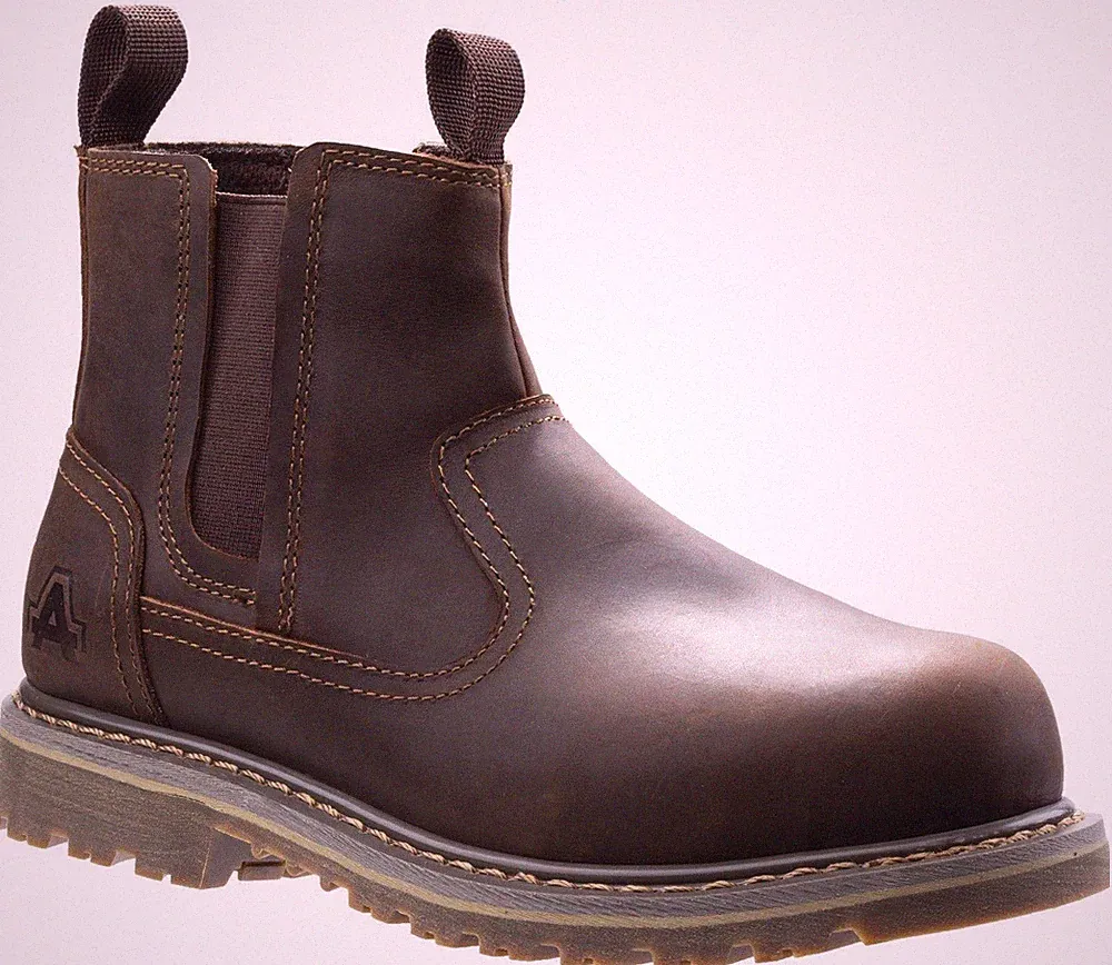 Amblers AS101 Damen-Sicherheitsstiefel Leder zum Überziehen Zwickel Schuhgröße 3 bis 8