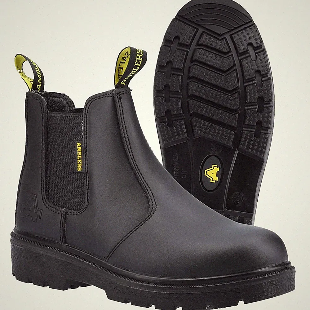 Amblers FS116 Sicherheit Stiefel Herren Damen Arbeit Zehenkappe Zug Slip Chelsea